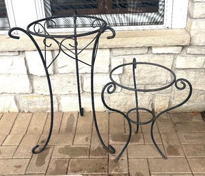 lot 116 image: Two Metal Planter Stands