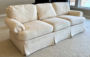 lot 8 image: Neutral Upholstered Sofa by Sherrill