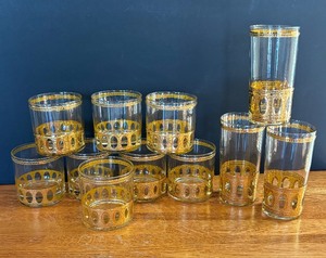 lot 124 image: Vintage Culver Antiqua Cocktail Glasses