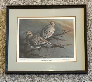 lot 154 image: Morning Doves Limited Edition Print by Robert L. Wallis