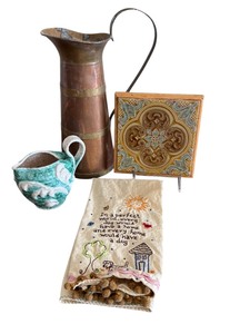lot 183 image: Vintage Copper Water Picture, Decorative Trivet and More
