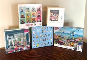 lot 190 image: Five Puzzles by Jiggy, Huadada, Hffalo and Galison