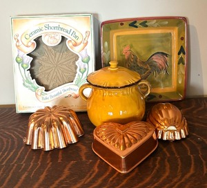 lot 193 image: Copper Molds, Shortbread Pan, Platter and More