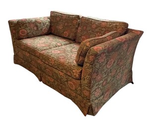 lot 201 image: Lovely Floral Vintage Loveseat  Sofa by North Hickory