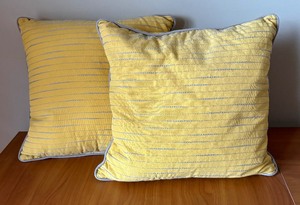 lot 206 image: Pair of Yellow Accent Pillows
