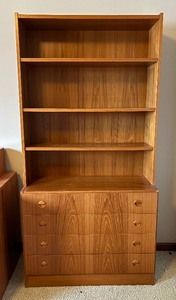 lot 211 image: Vintage Teak Shelving Unit