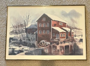 lot 250 image: Wisconsin Mill Print by David Reibe