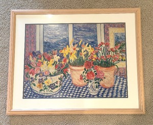 lot 254 image: Gingham Table Print by Leslie Sayour