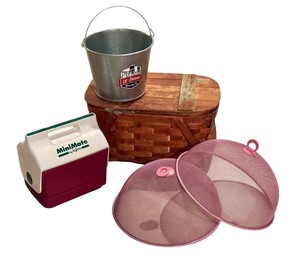 lot 65C image: Practical Finds Picnic Basket, Coolers and More