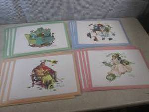 lot 130 image: (FS) 16 Norman Rockwell Placemats 4...
