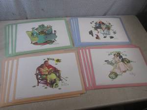 lot 131 image: (FS) 16 Norman Rockwell Placemats 4...