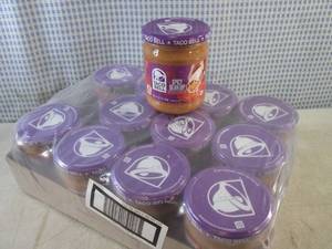 lot 269 image: (C-2) 12 Jars of Taco Bell Spicy Be...