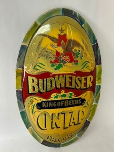 lot 33 image: Budweiser On Tap Plastic Sign