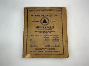lot 35 image: 1927 Minneapolis Telephone Book Directory