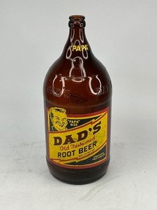 lot 51 image: Vintage Dads Old Fashioned Root Beer Papa Size Bottle