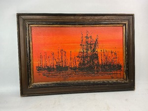 lot 70 image: Original Mid Century Modern Painting by Van Gaard