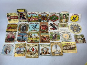 lot 119 image: 27 Antique Cigar Box Labels Lot 3