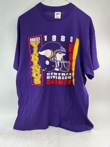 lot 137 image: 1989 Minnesota Vikings Central Division Champs T-Shirt