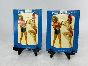 lot 147 image: Pair of Vintage Pin-up Girl Decals