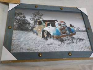 Old Vintage Truck -framed print 24 ...