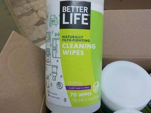 lot 99 image: 6 ct Better Life 70 Wipes each Clea...