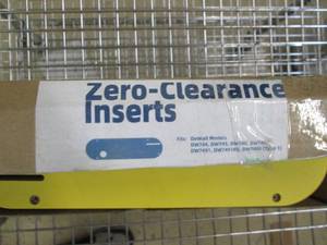 lot 23 image: zero clearance inserts...