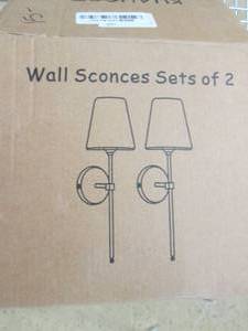 lot 29 image: wall sconces set of 2...
