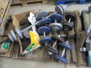 lot 112 image: pallet of weights...