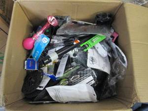 lot 165 image: box of bike items...