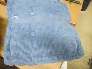 lot 176 image: 2 chair cushions blue...