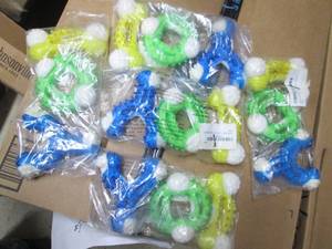 lot 198 image: 5 sets of 3 dog toys...