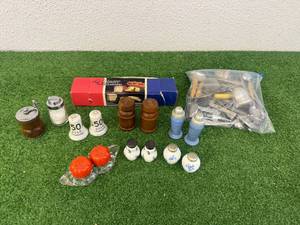 lot 25 image: Salt & Pepper Shakers, Butter Molds & Kitchen Utensils