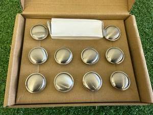 lot 93 image: 10 Pack New Satin Nickel Round Knobs