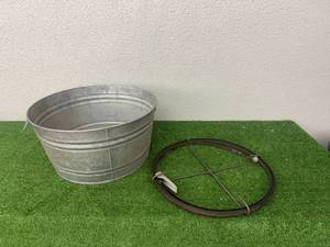 lot 116 image: Galvanized Tub & Sewer Snake
