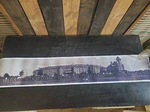 lot 96 image: WOW Look at this Park Region Motorcycle Club Fergus Falls MN in front of the State Hospital, Look Close at the Vintage Harley Davidson Sweaters in the pictures