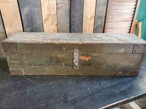 lot 97 image: Rare US Military Wooden Tool Chest In good vintage Condition