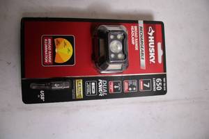 lot 12 image: Husky Rechargeable Broad Range Headlamp 650 Lumens