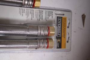 lot 20 image: Everbilt Water Heater Installation Kit with Stainless Steel Connectors