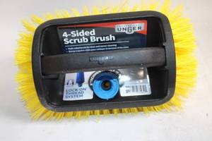 lot 28 image: Unger Professional 4-Sided Scrub Brush with Lock-On Thread System