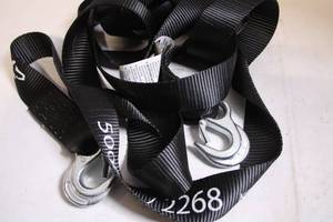 lot 46 image: Heavy-Duty Tow Straps with Metal Hooks - 5000 lbs Capacity