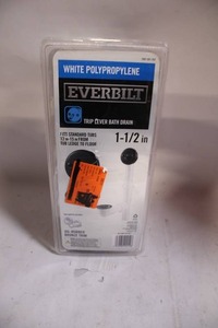 lot 51 image: Everbilt Trip Lever Bath Drain 1-12 in White Polypropylene
