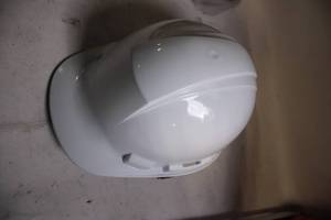 lot 57 image: White Safety Hard Hat with Adjustable Straps