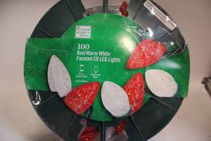 lot 61 image: Home Accents Holiday RedWarm White Faceted C9 LED Lights