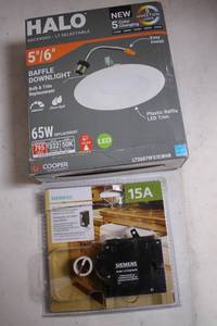 lot 75 image: Halo 56-inch LED Baffle Downlight with Siemens Circuit Interrupter