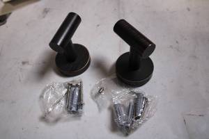 lot 80 image: Pair of Black Towel Bars with Mounting Hardware