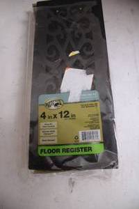 lot 103 image: Hampton Bay 4 in x 12 in Floor Register with Steel Dampers