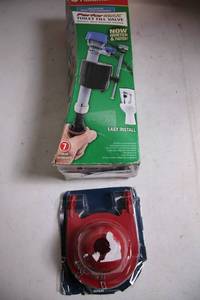 lot 108 image: Fluidmaster Performax Universal Toilet Fill Valve and Kohler Toilet Flapper Combo