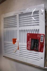 lot 109 image: Everbilt 12 in x 12 in Ceiling & Wall Register with Smooth Glide Damper