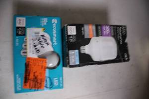 lot 110 image: Ecosmart 4-Pack 60W LED Bulbs and Sylvania 300W LED Bright Output Bulb