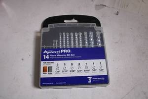 lot 118 image: Avanti Pro 14 Piece Masonry Bit Set with Variable Speed